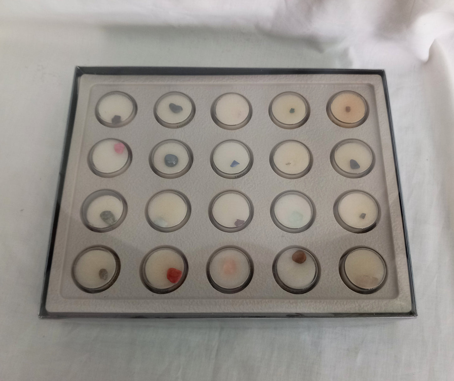 Treasures of the Earth full box of 20 small semi precious stone specimens