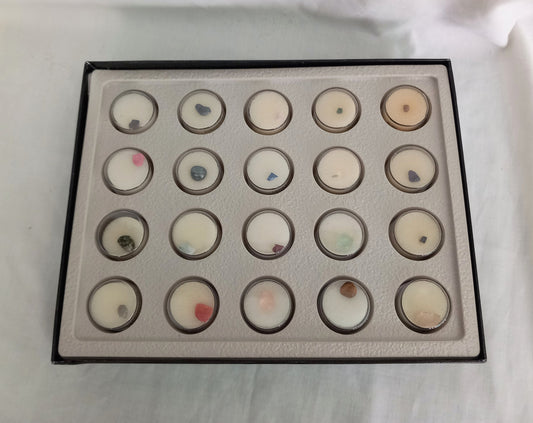 Treasures of the Earth full box of 20 small semi precious stone specimens