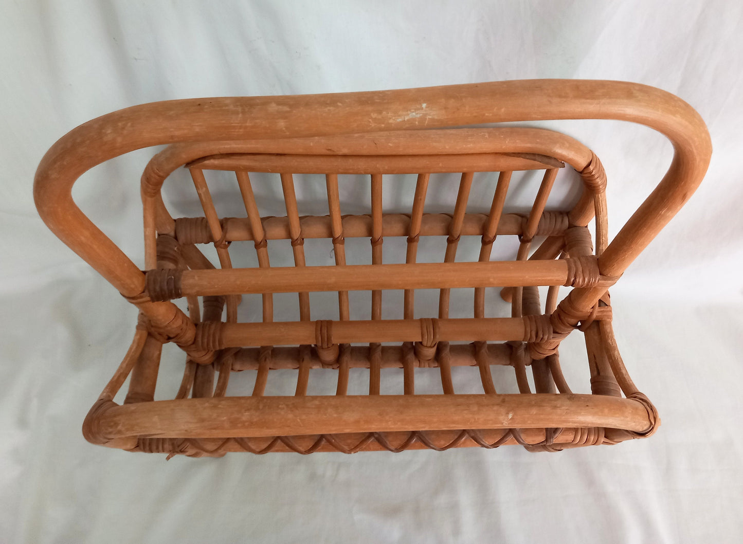 1970s Tiki Style Cane Magazine Rack