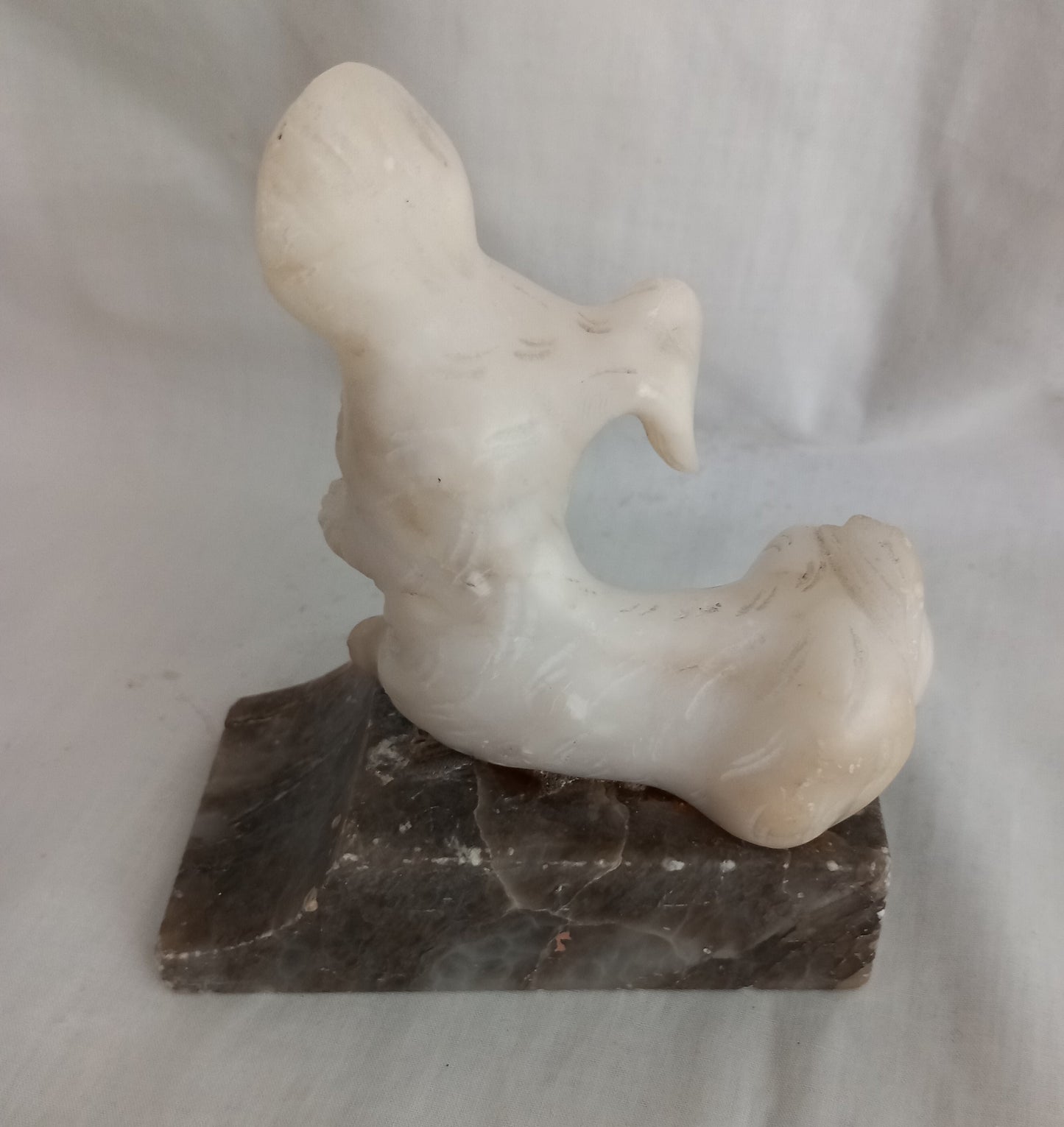 Art Deco Hand Carved Marble Scottie Dog Statue