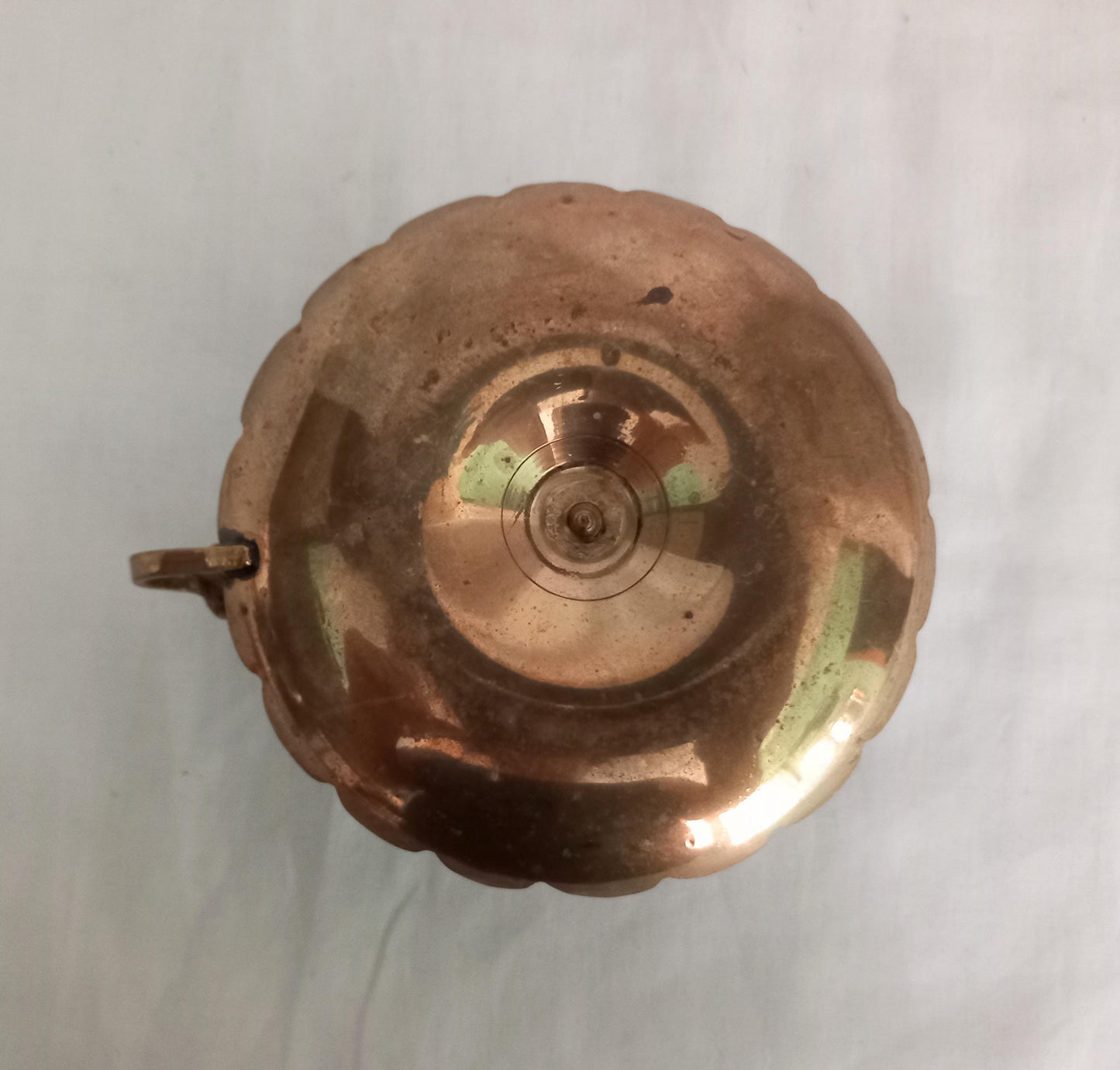 Vintage gold brass chamber stick candle holder