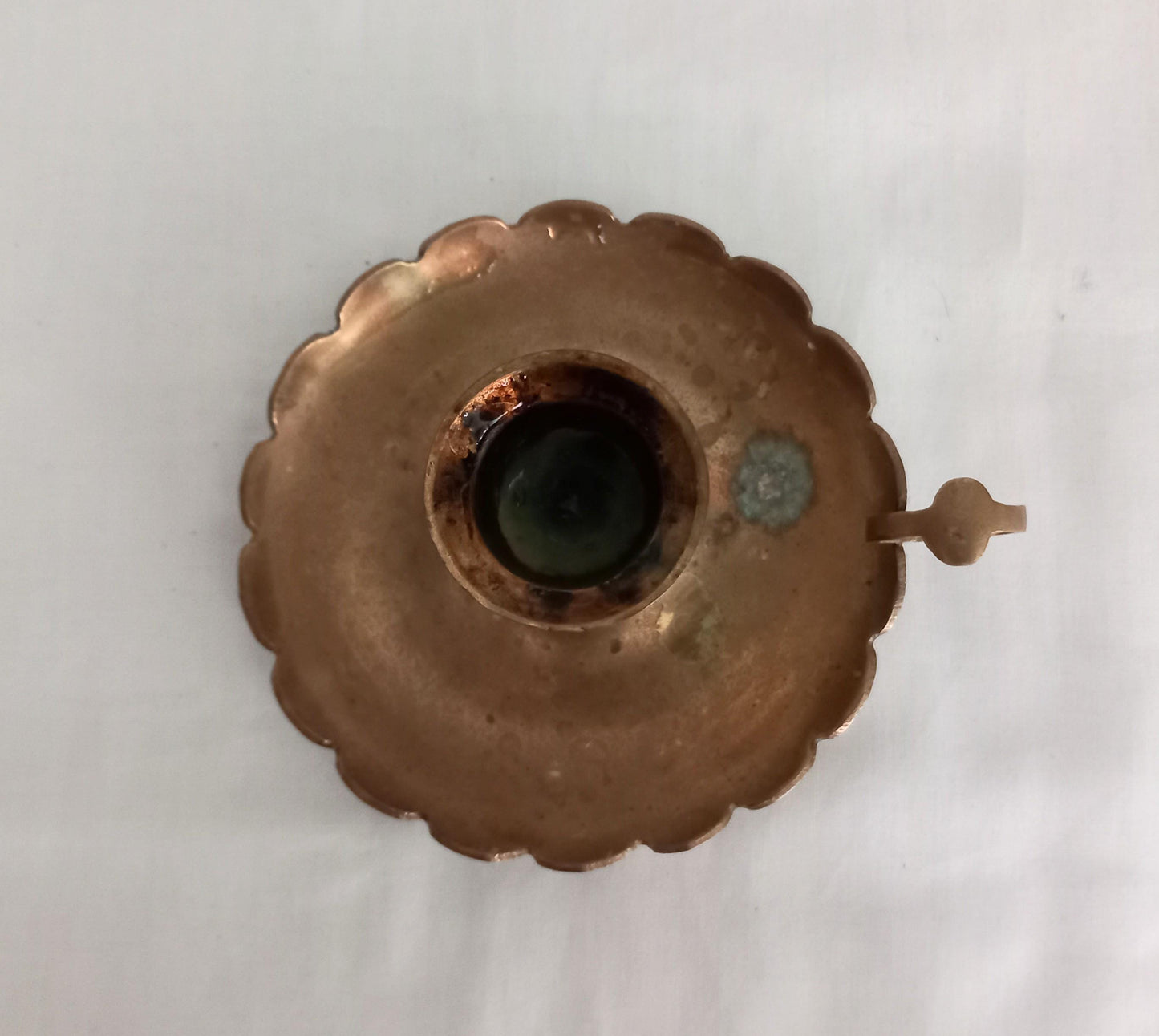 Vintage gold brass chamber stick candle holder