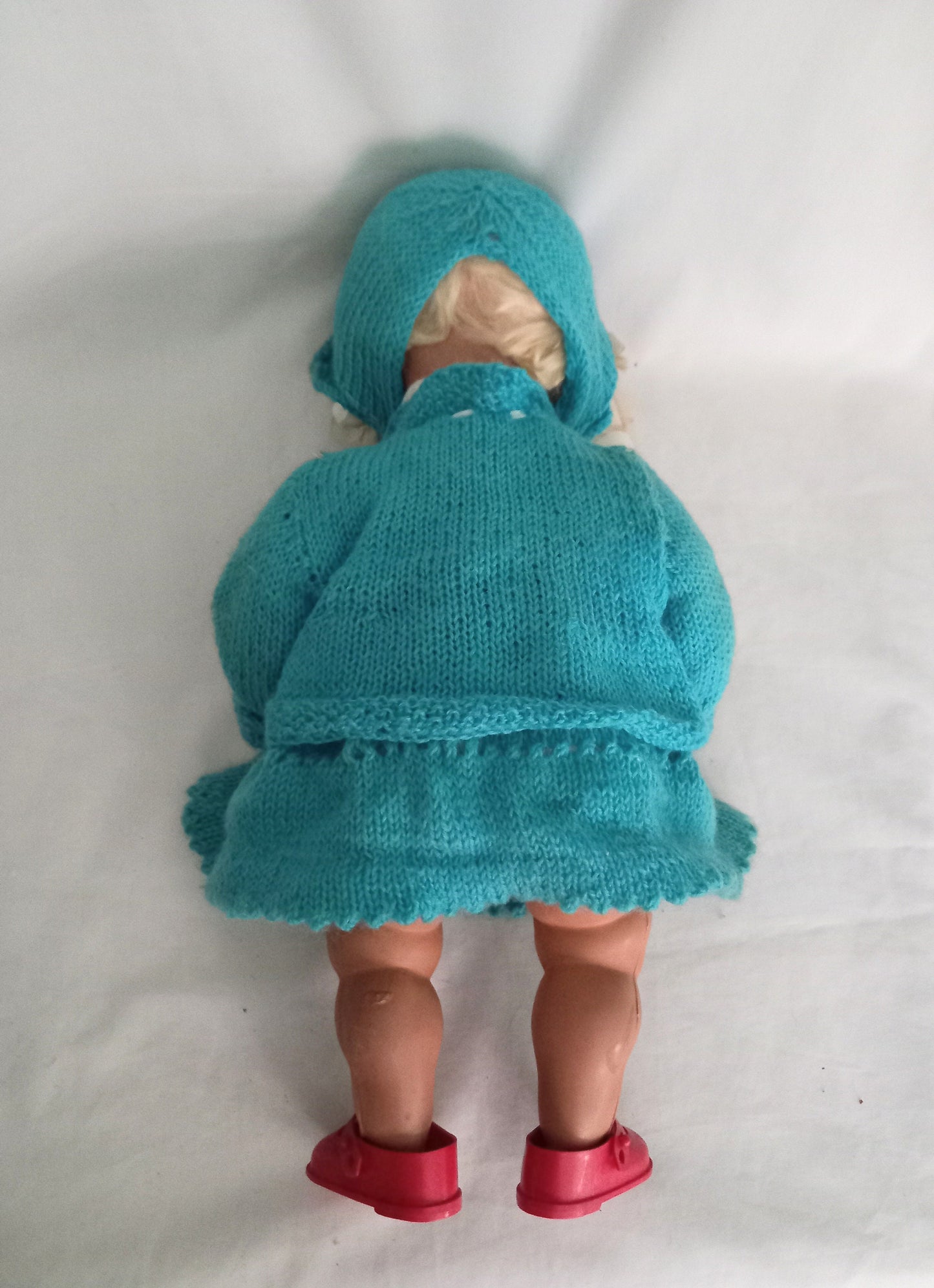 C1940s Jointed Composition Doll With Hand Made Outfit 14"