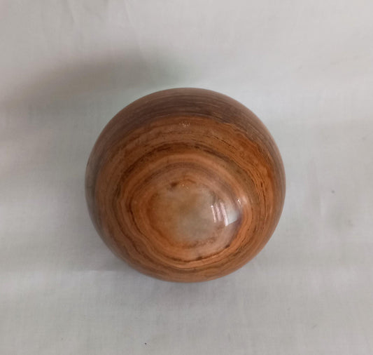 Large Brown polished Onyx stone ball sphere 7cm