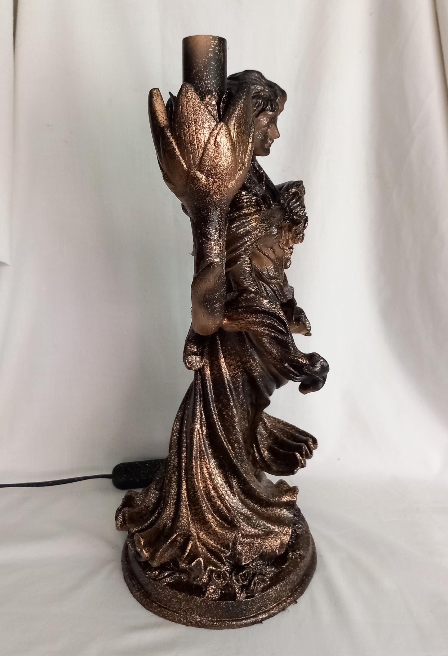 Art Nouveau Style Lady Resin accent lamp