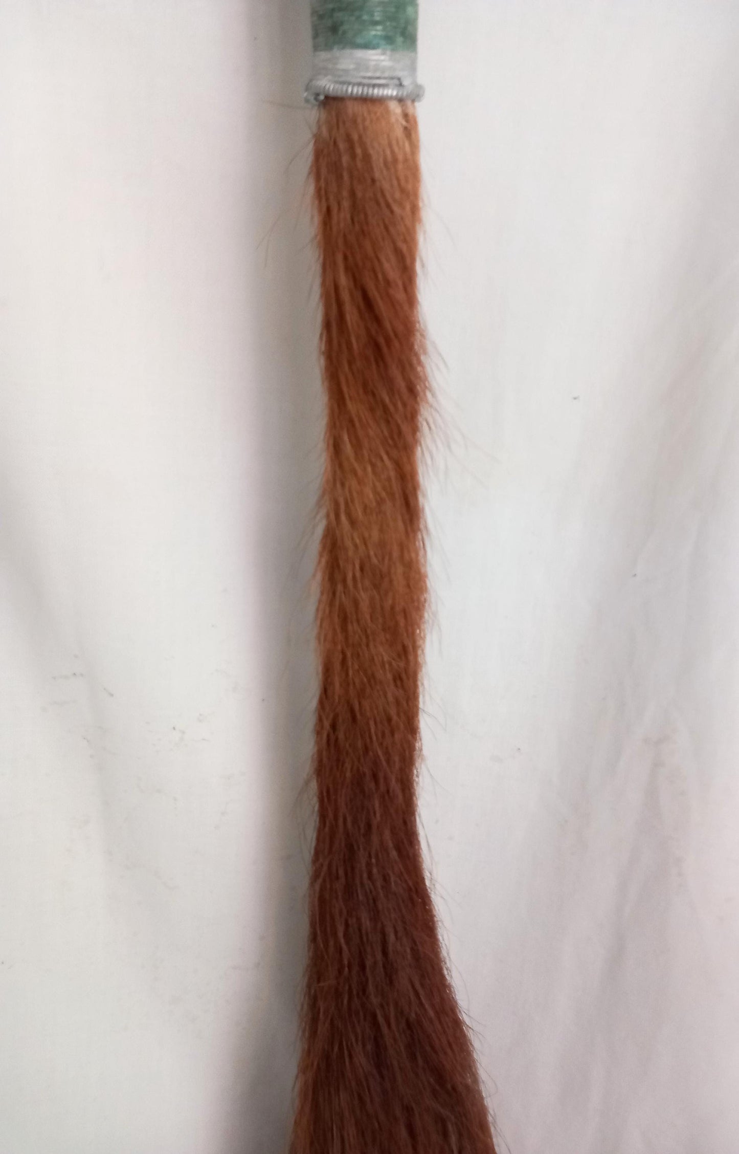 African Carved Wood & Horse Hair Fly Swat