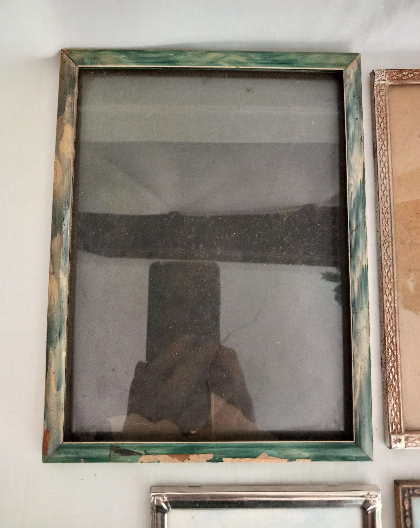 Lot Of 4 Vintage Picture Frames Art Deco, Wood & Metal