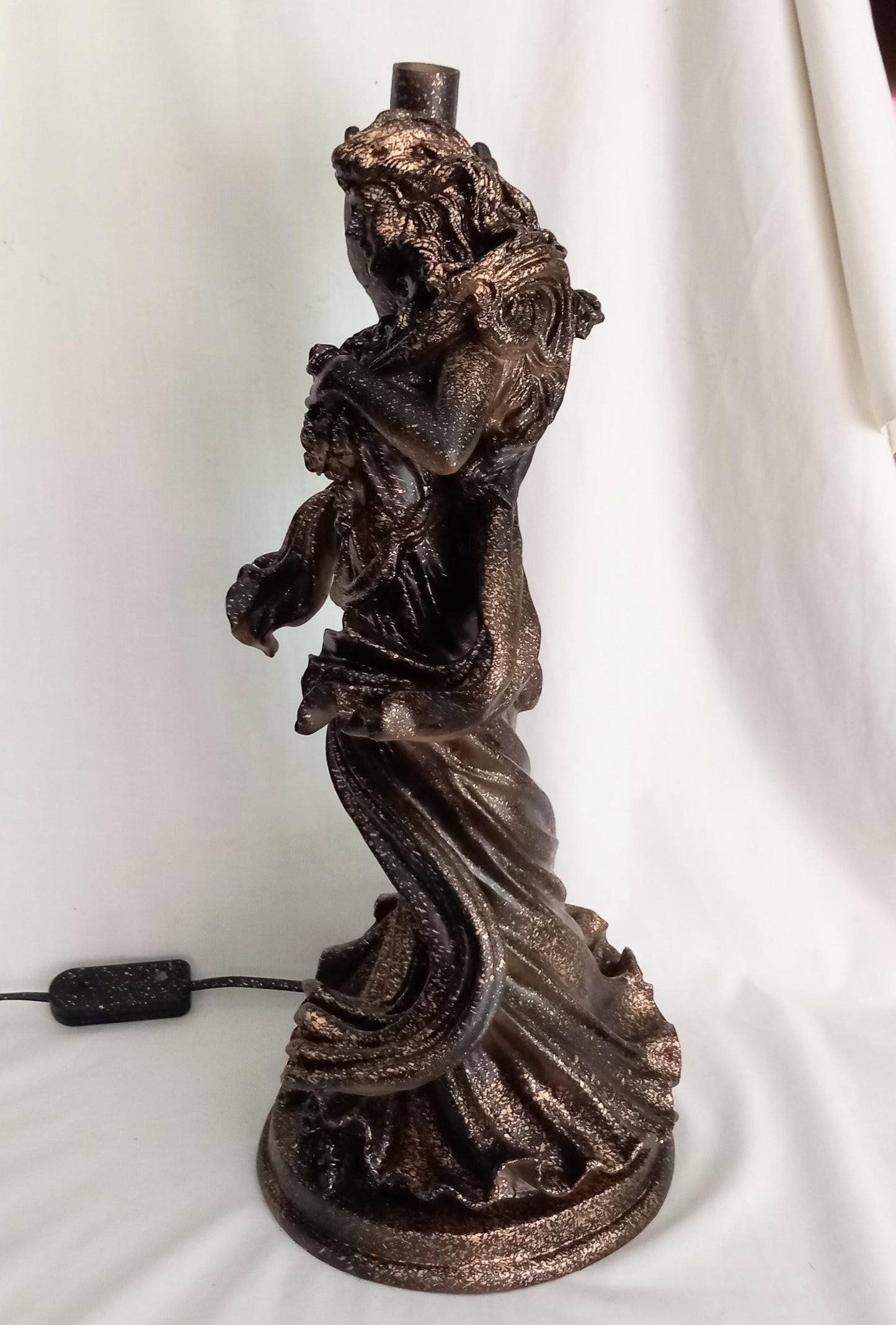Art Nouveau Style Lady Resin accent lamp