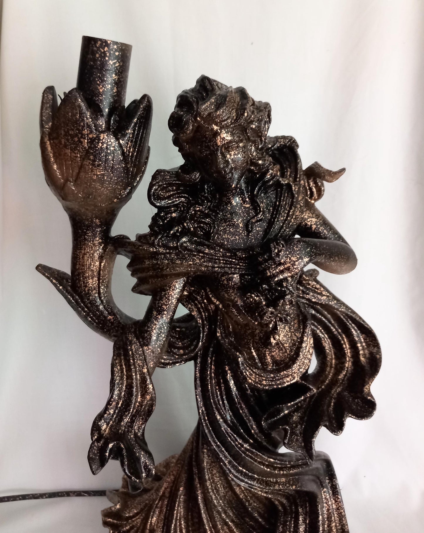 Art Nouveau Style Lady Resin accent lamp