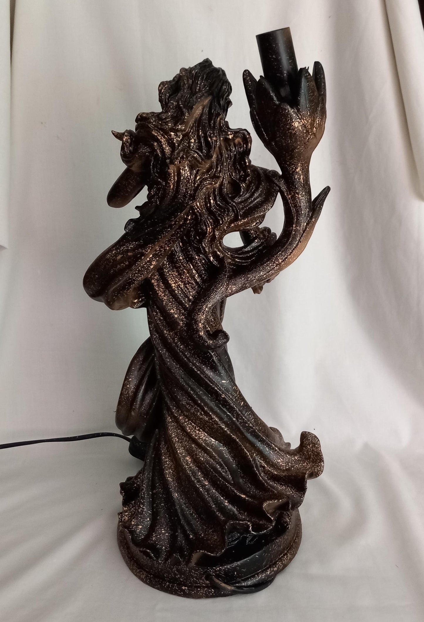 Art Nouveau Style Lady Resin accent lamp
