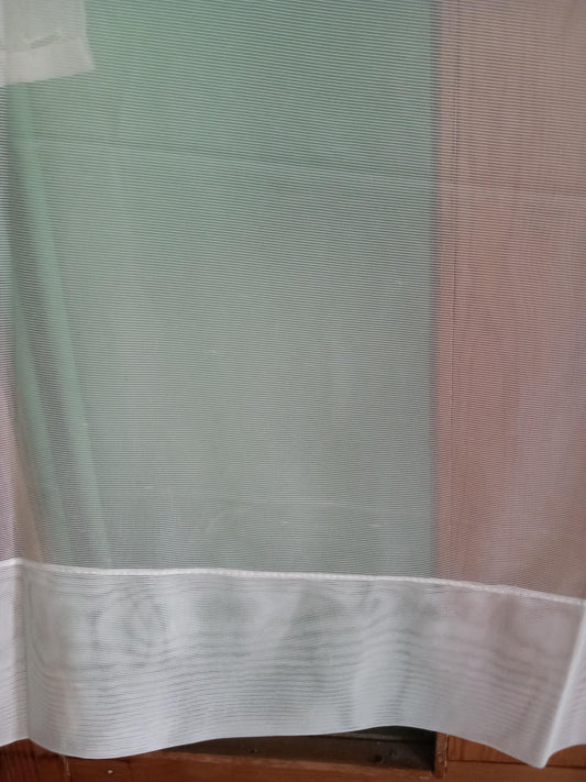 Vintage simple design white cafe style half net curtain  24.5" long