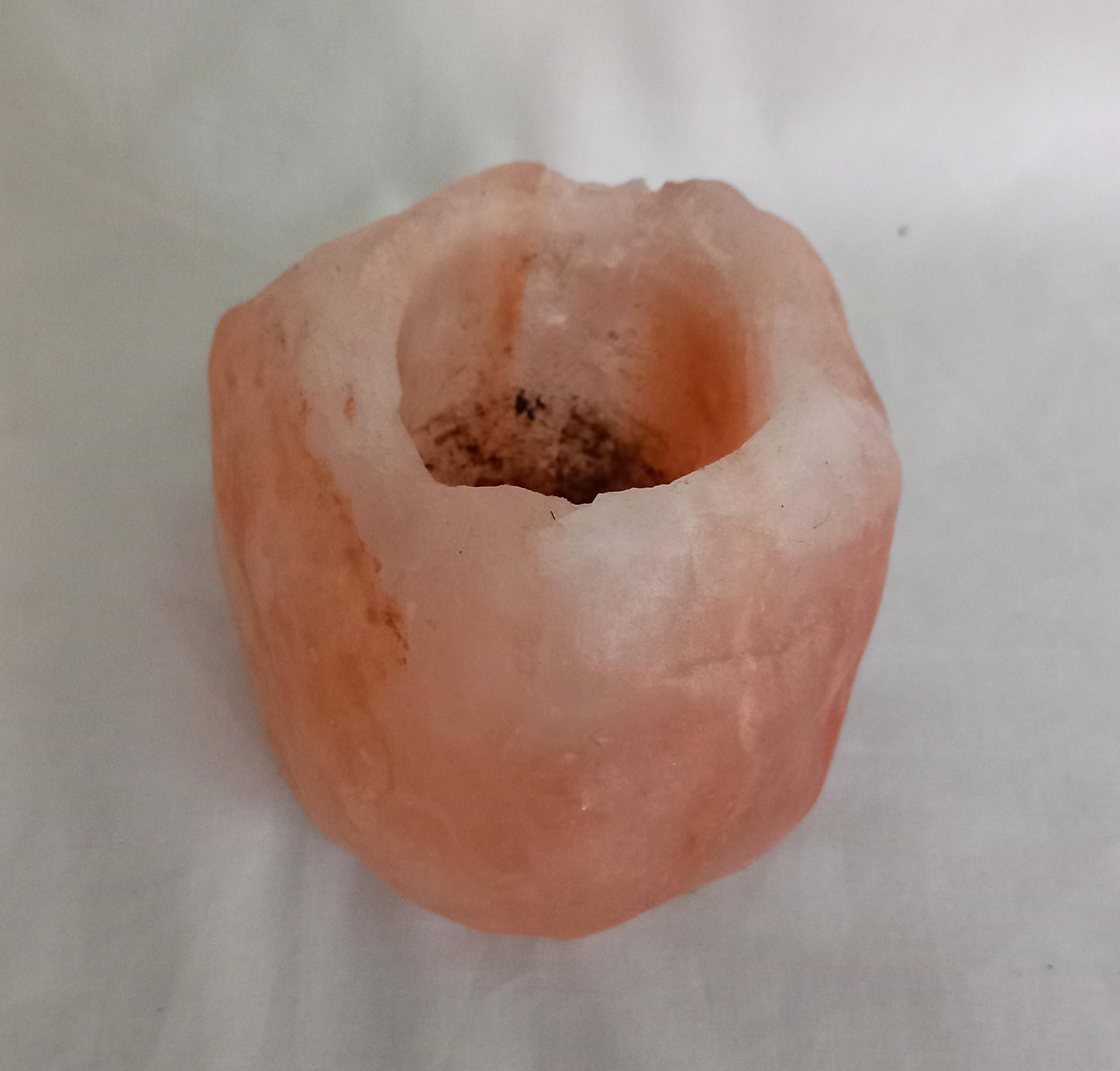 Pink Himalayan rock salt tea light candle holder 4"