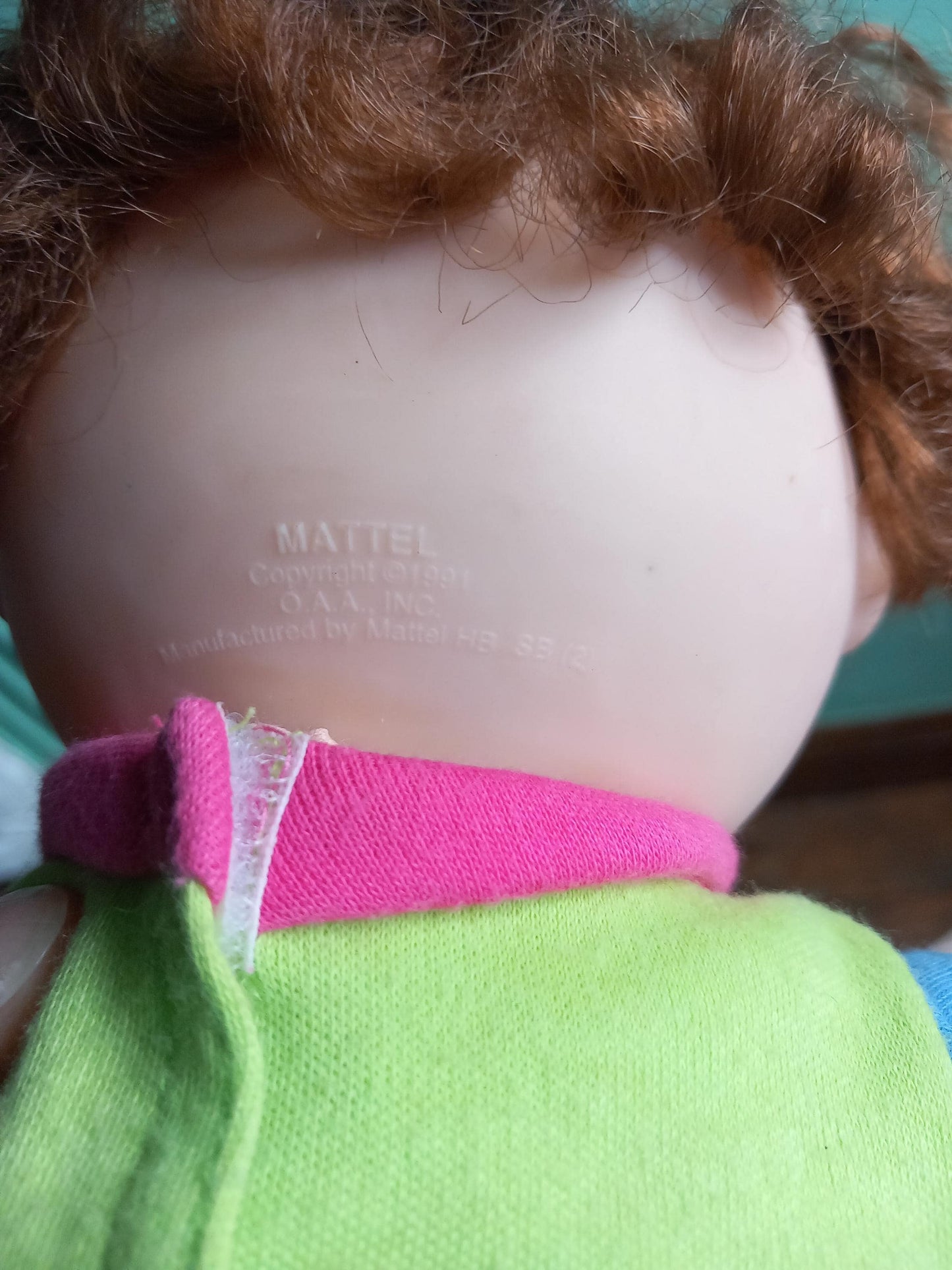 Vintage Mattel Cabbage Patch Kids girl doll with outfit