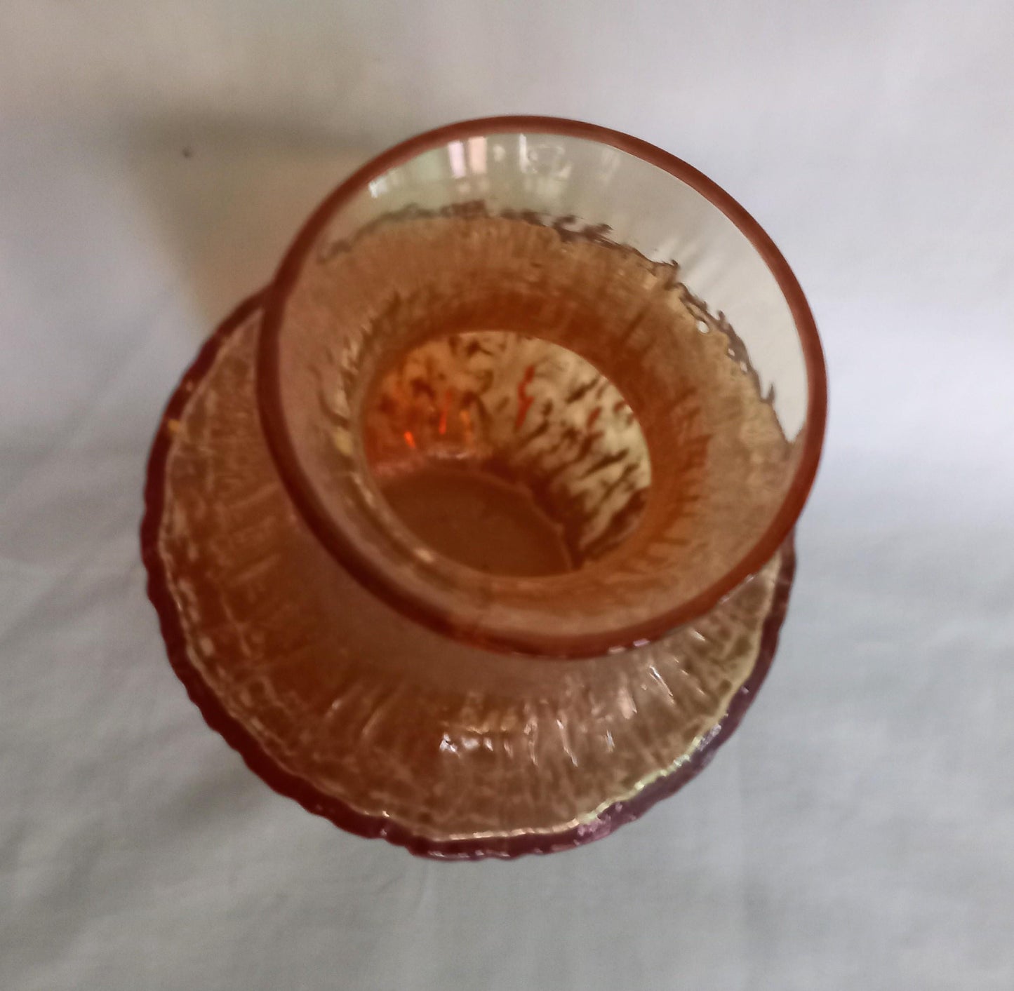 Whitefriars Glass gold textured Pot Belly vase #9832