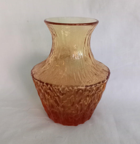 Whitefriars Glass gold textured Pot Belly vase #9832