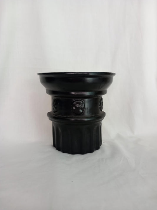 C1950s H Rigg black column design ceramic wall pocket