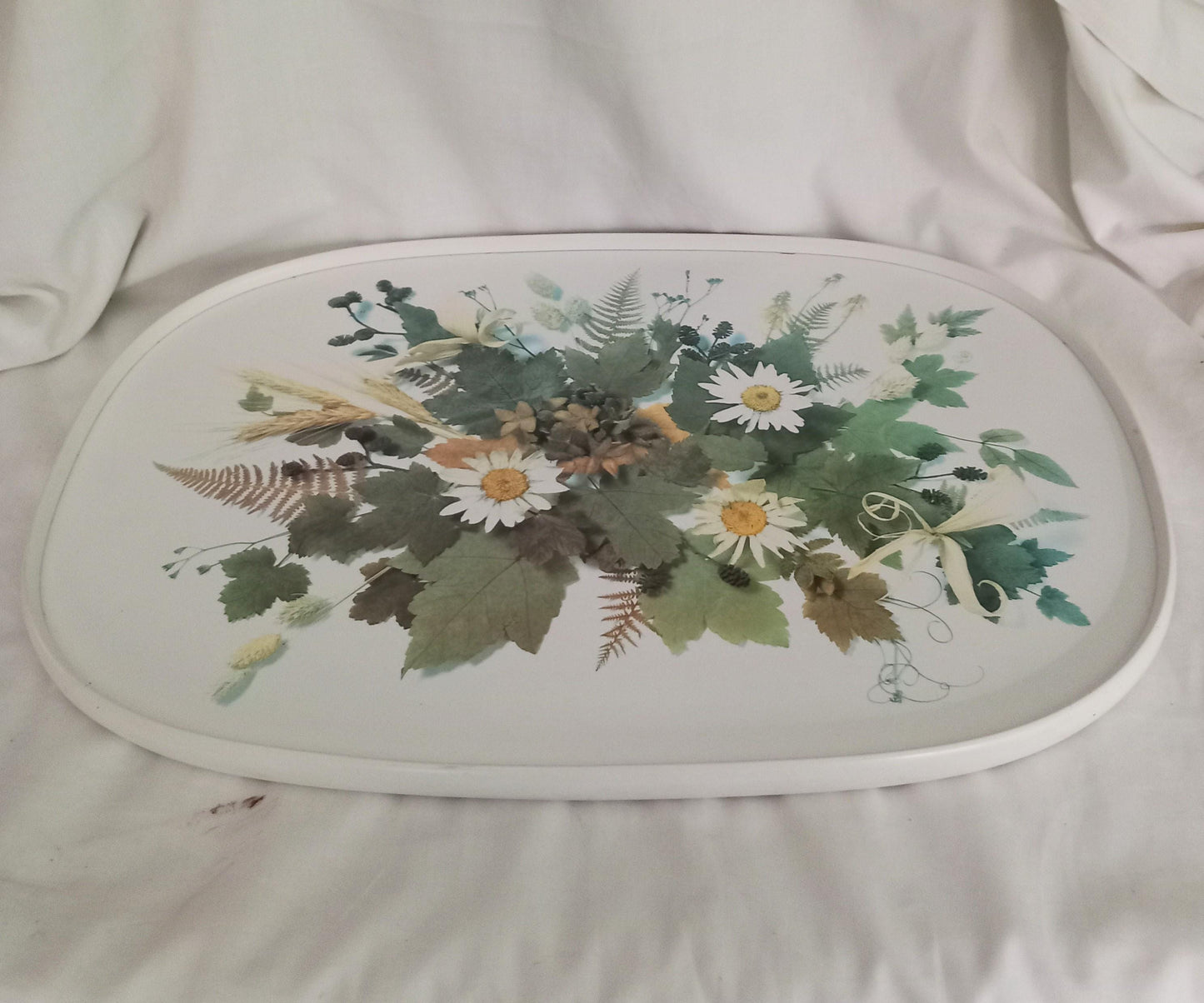 1980s Winfield Flora flower design melamine serving tray