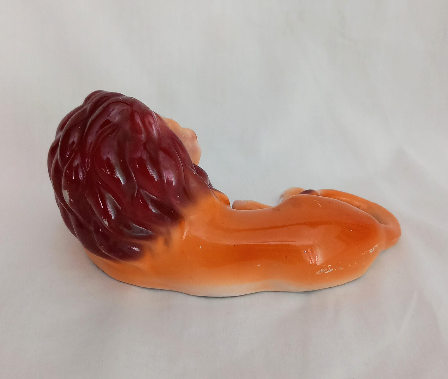 Mid Century kitsch Chinese ceramic lion statue