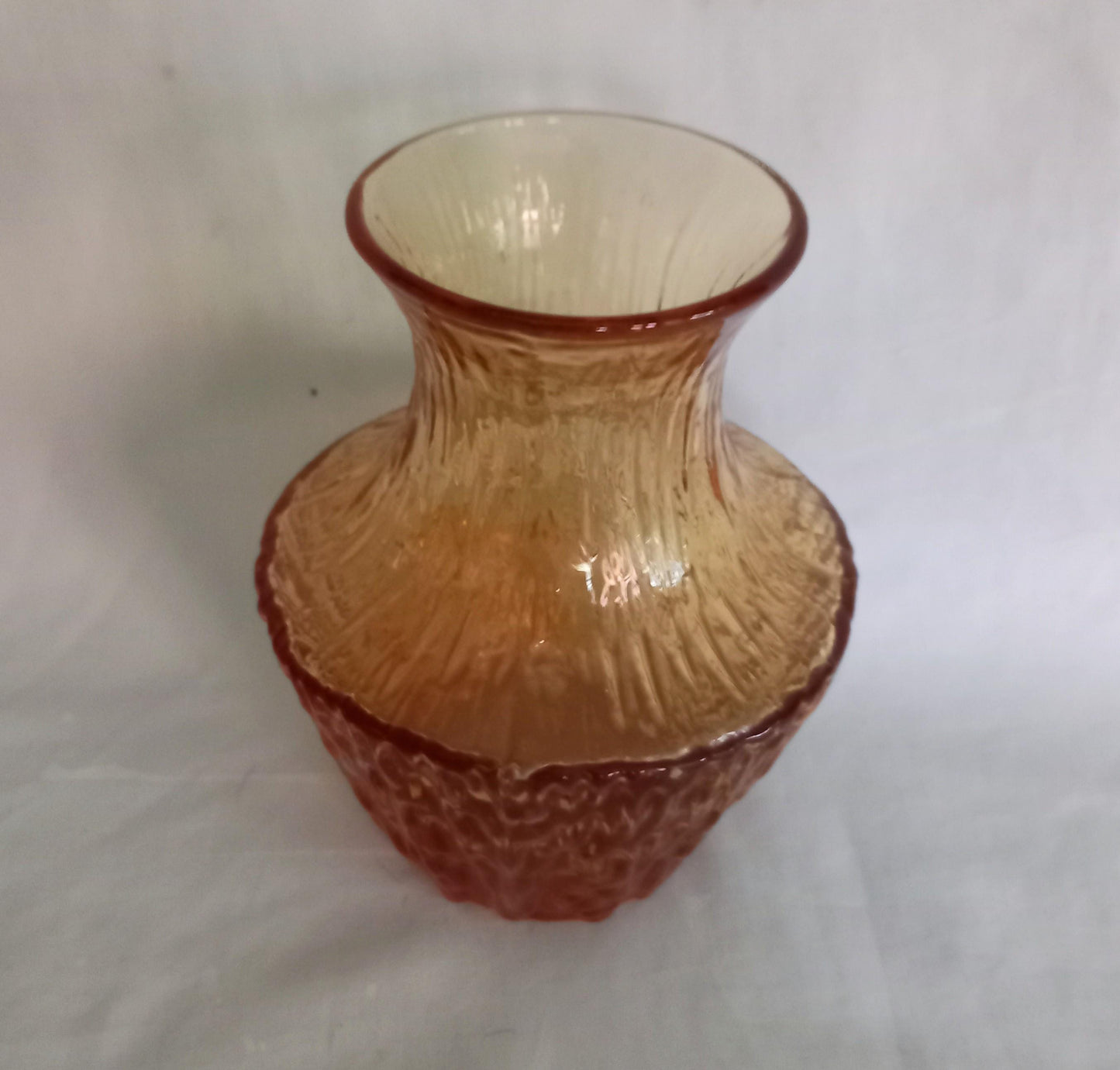 Whitefriars Glass gold textured Pot Belly vase #9832