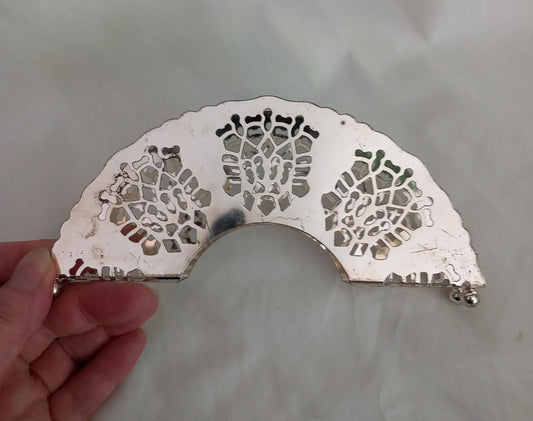 Vintage Mayell pierced silver plated EPNS letter rack