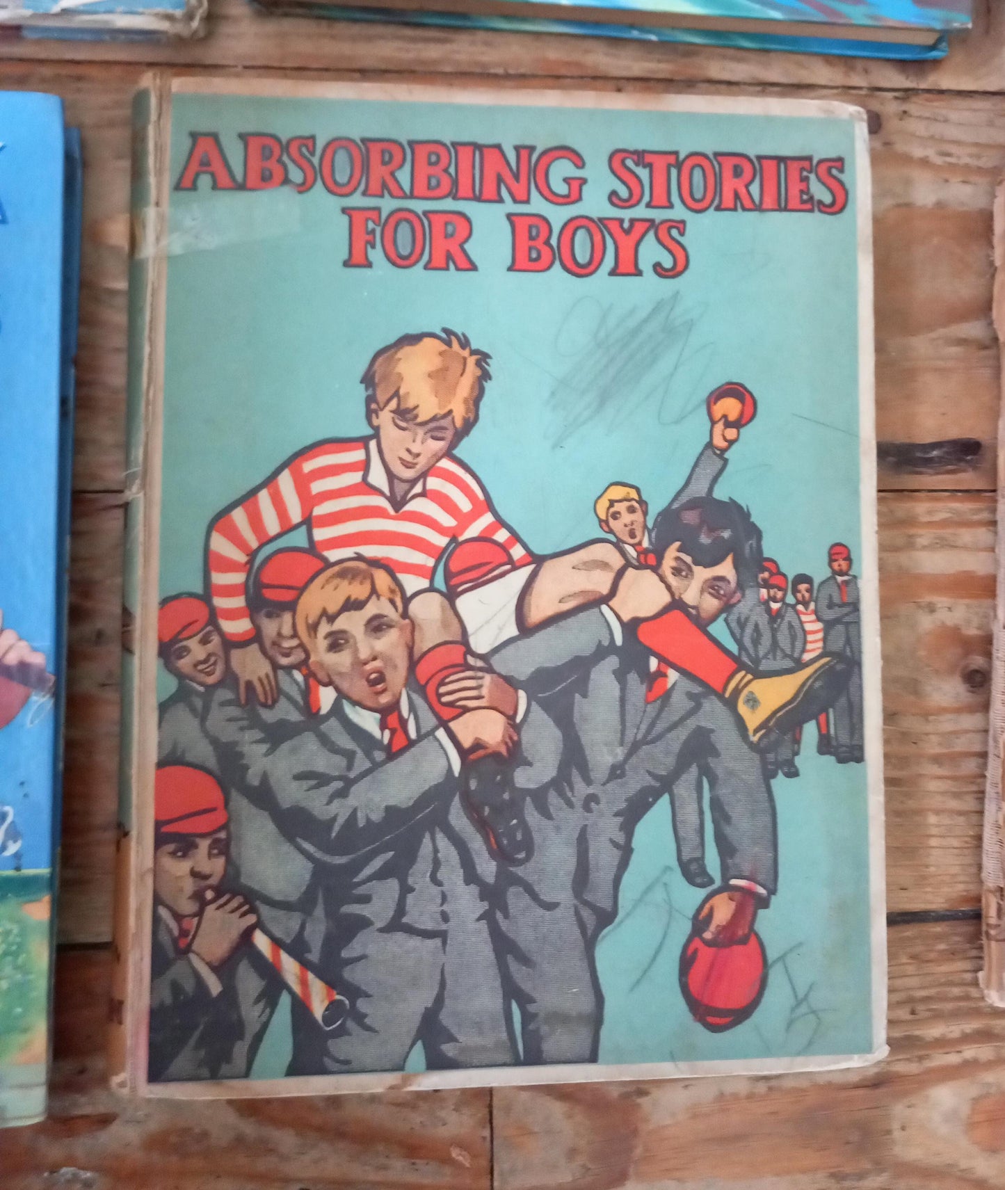Lot of 7 vintage 1930s to 1950s illustrated children's books for boys