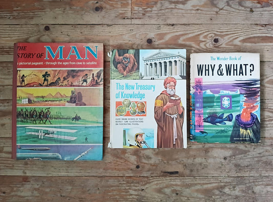 3 mid century large hardback illustrated coffee table books