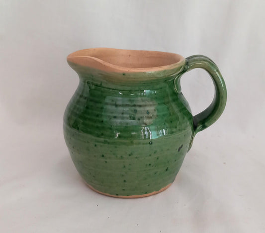 Mid Century Youghal studio pottery jug with green glaze