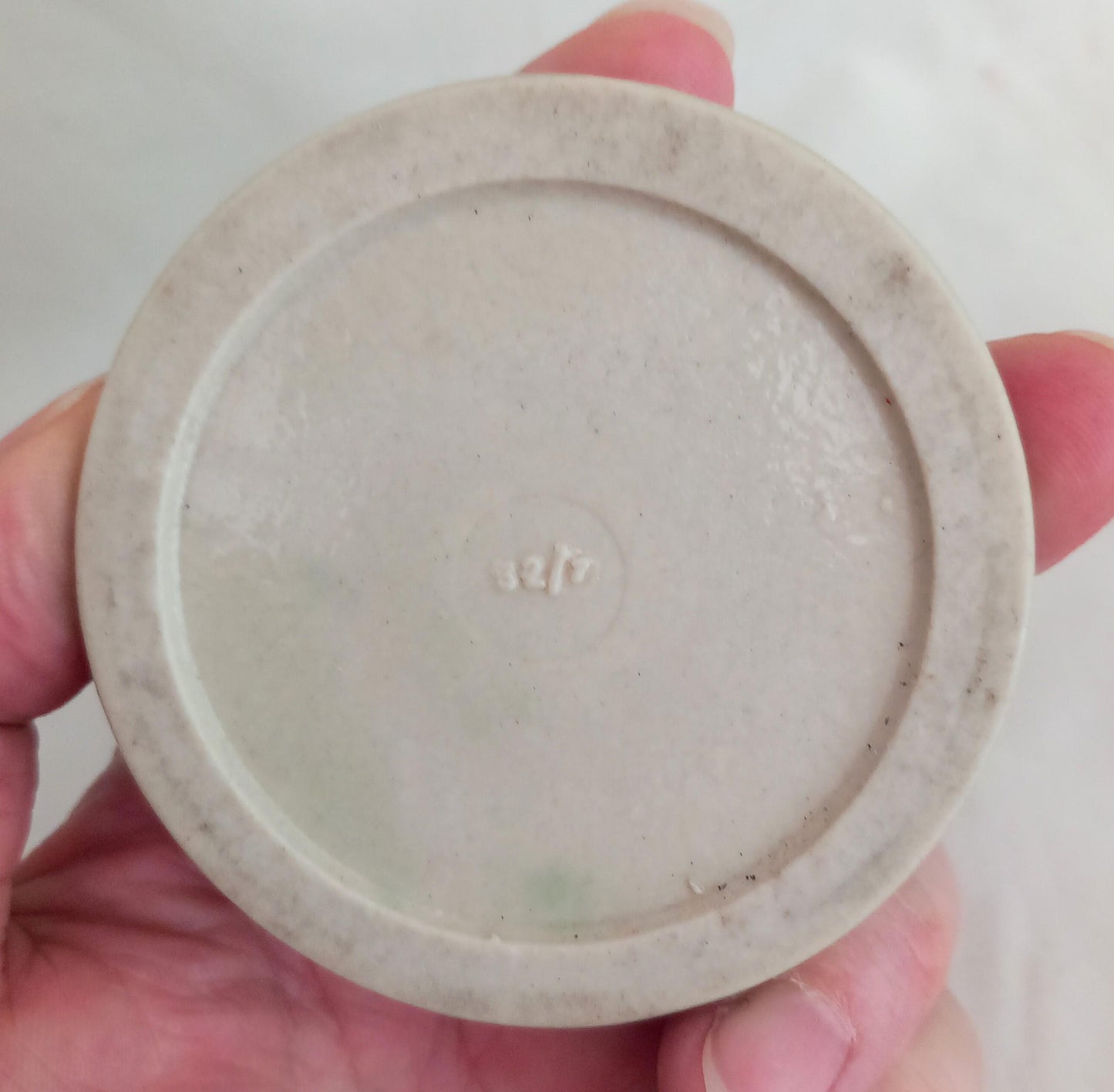 Mid Century Wade green ceramic candlestick