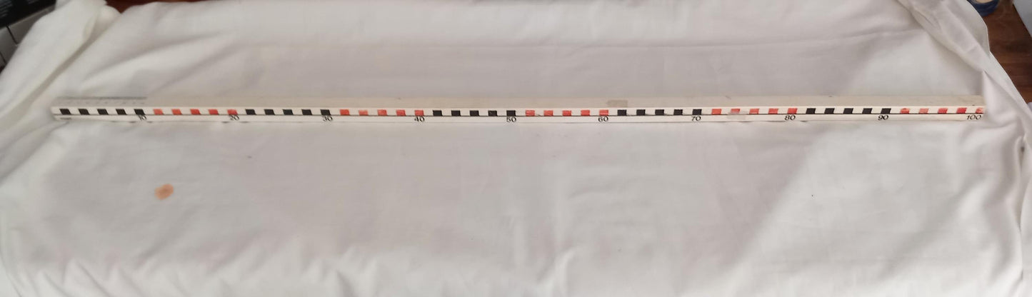 Mid century VOGT measuring stick with metres, feet and cm
