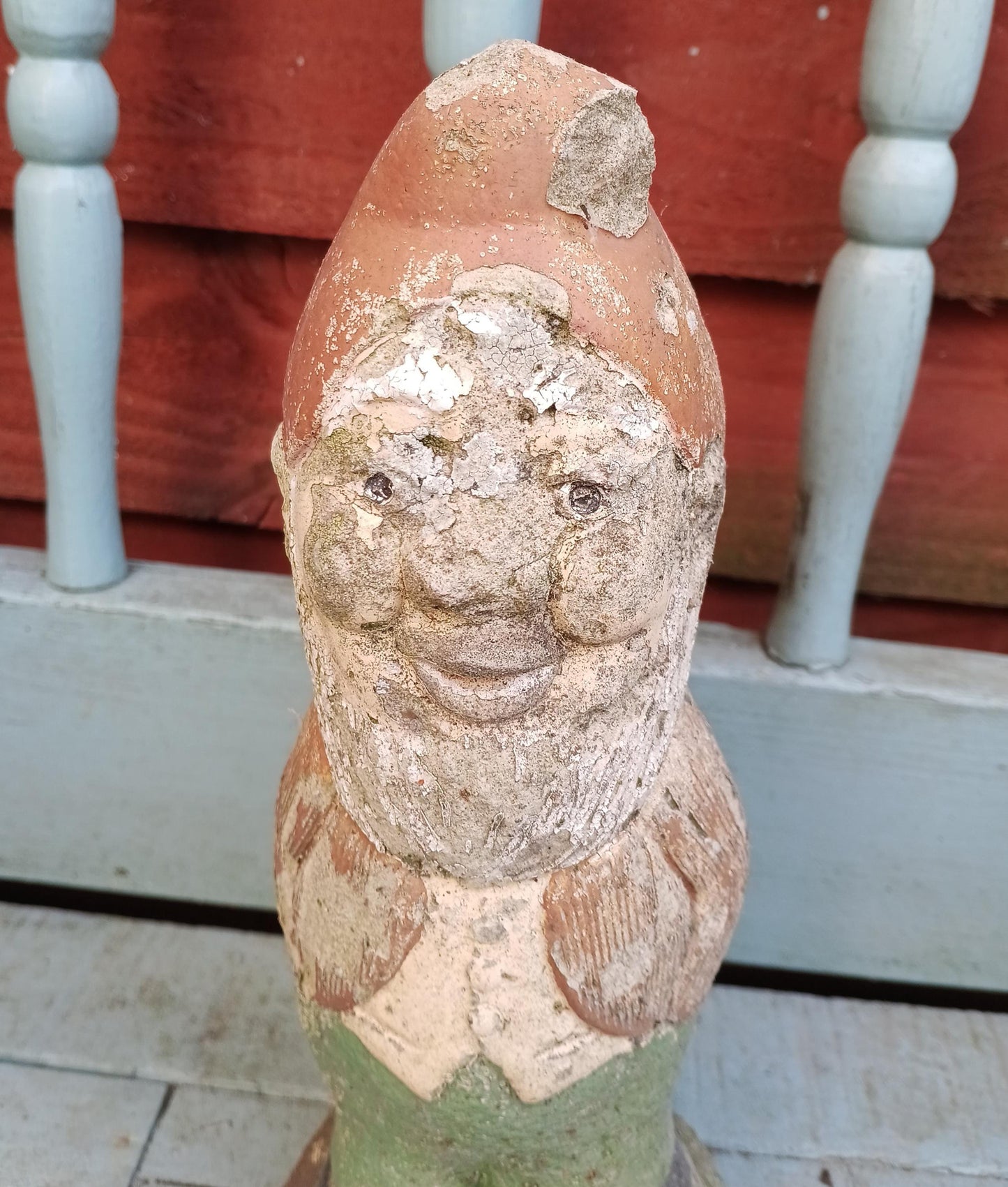 1970s painted concrete garden gnome statue