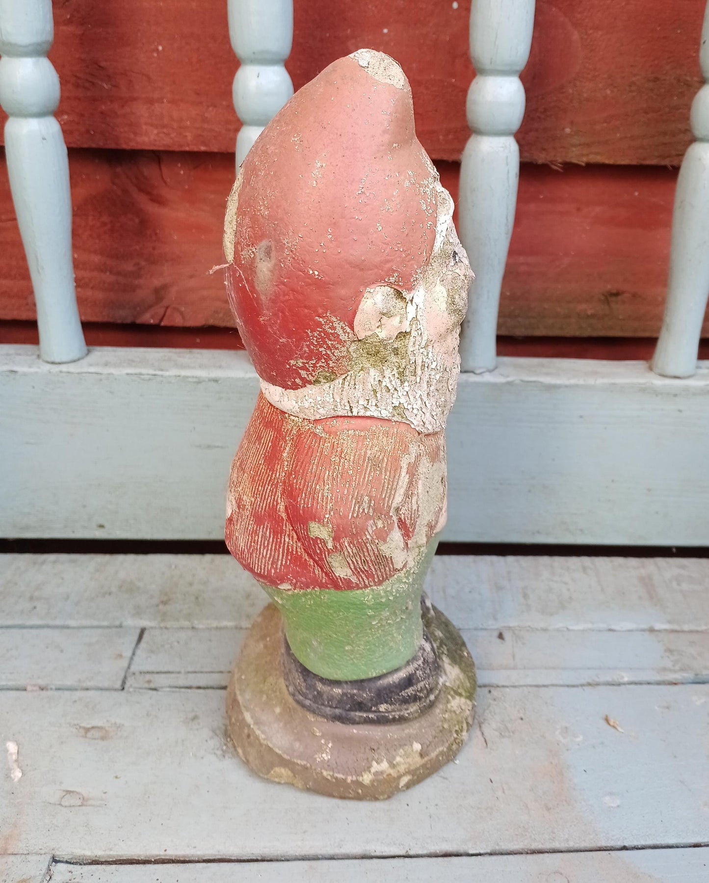 1970s painted concrete garden gnome statue