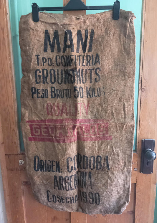 3 vintage hessian sacks, Basic Seed Potatoes & Maris Piper