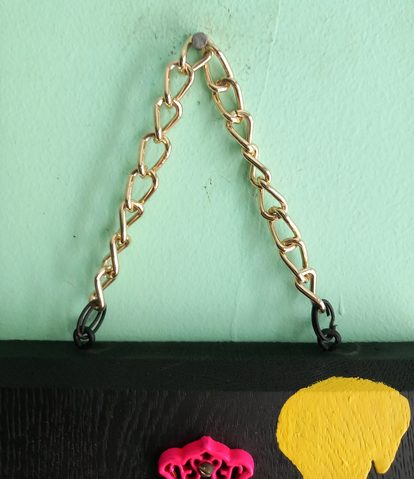 Hand made upcycled neon Jesus crucifix wall art