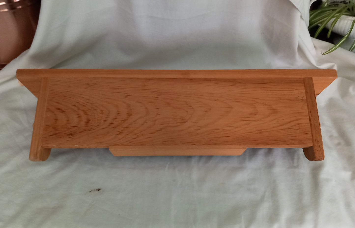 Hand made solid wood train design shelf with hooks