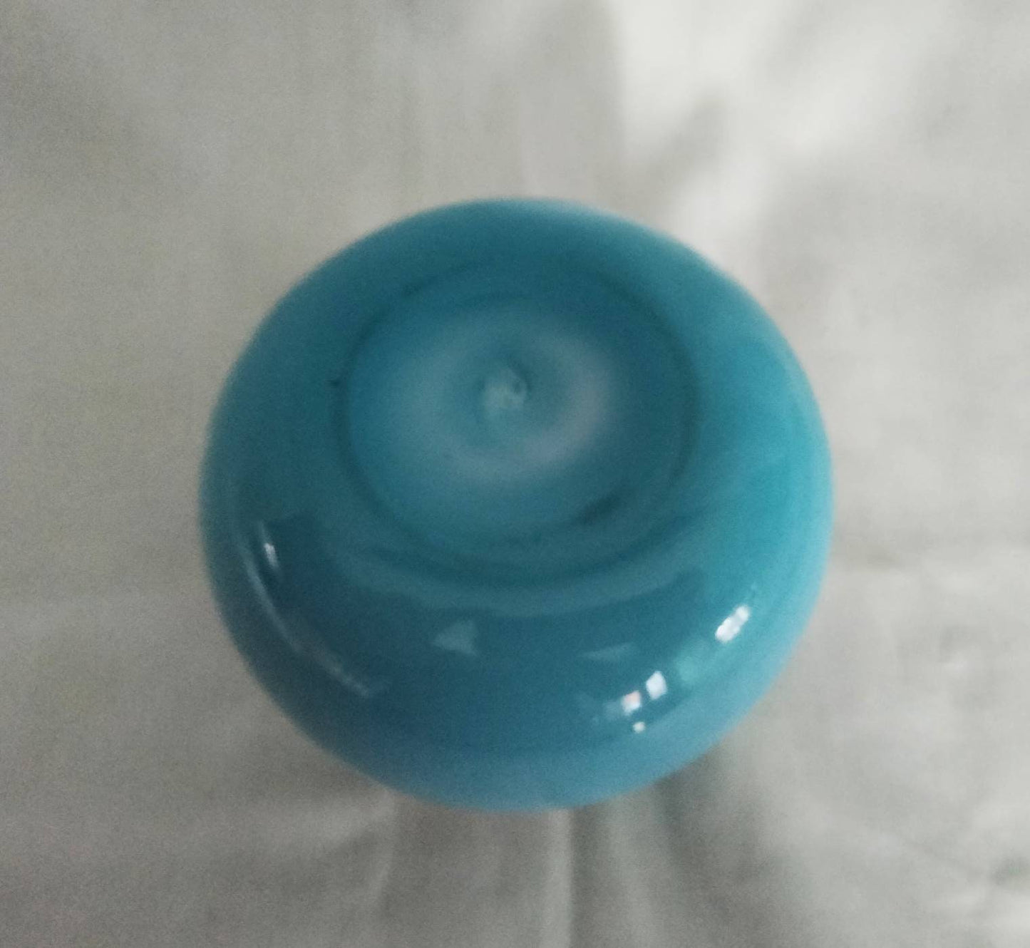 Hand blown c1950s Victorian style pink & blue opaque milk glass anenome vase