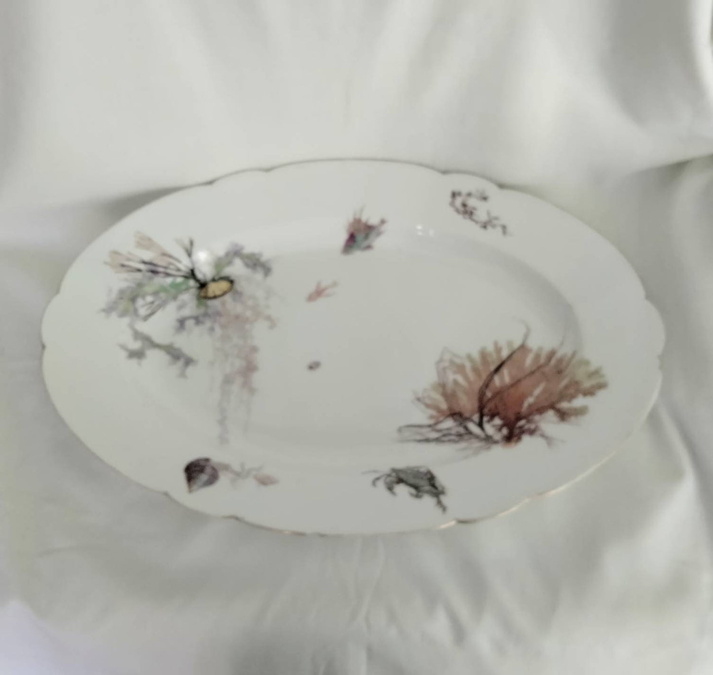 Vintage Large Seafood Platter Serving Plate Charger