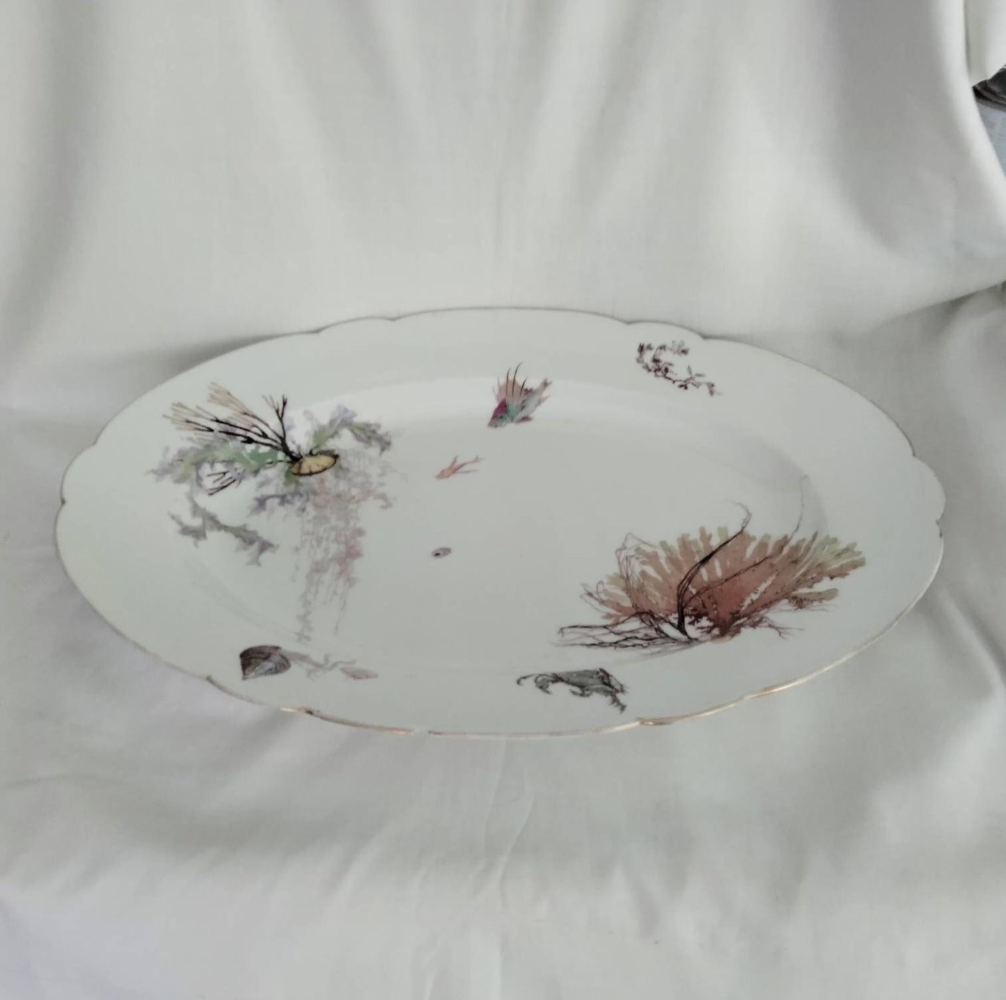 Vintage Large Seafood Platter Serving Plate Charger