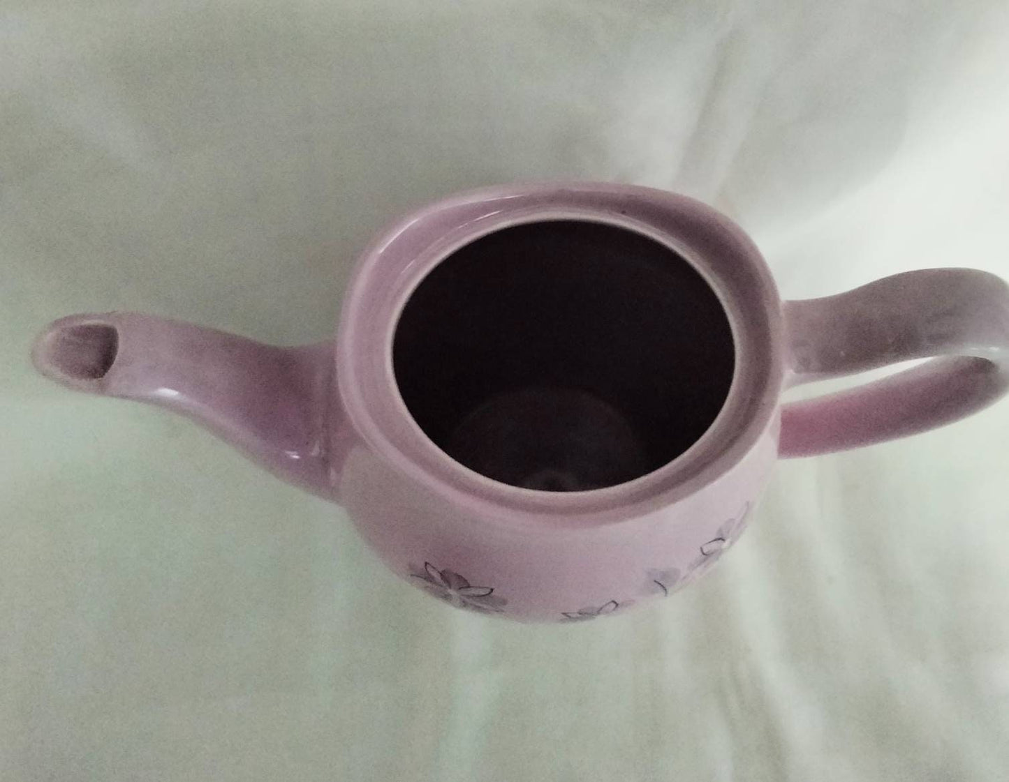 Mid century pink & black flower design coffee pot