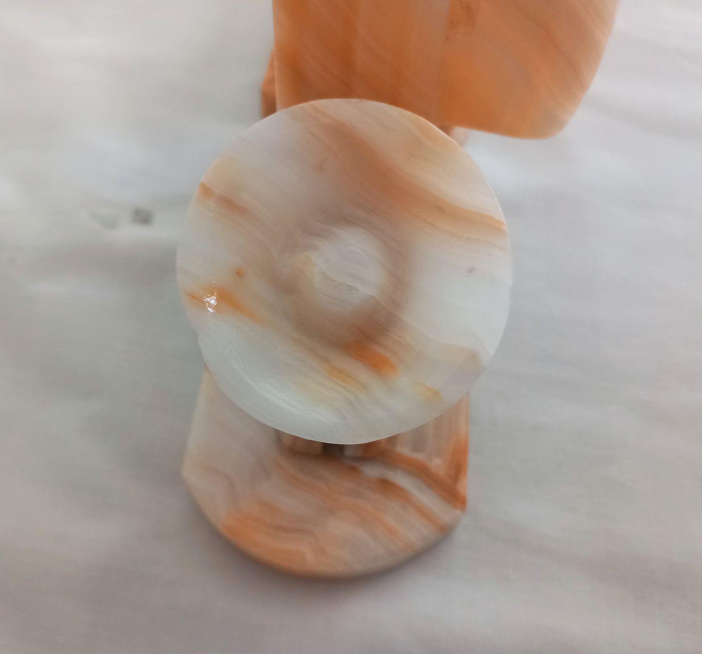 Pair Of 1970s Yellow Onyx Stone Bookends of Mexican Hombres in Sombreros